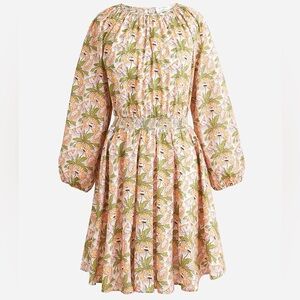 J. Crew Smocked-waist mini dress in Liberty Butterfield Poppy fabric